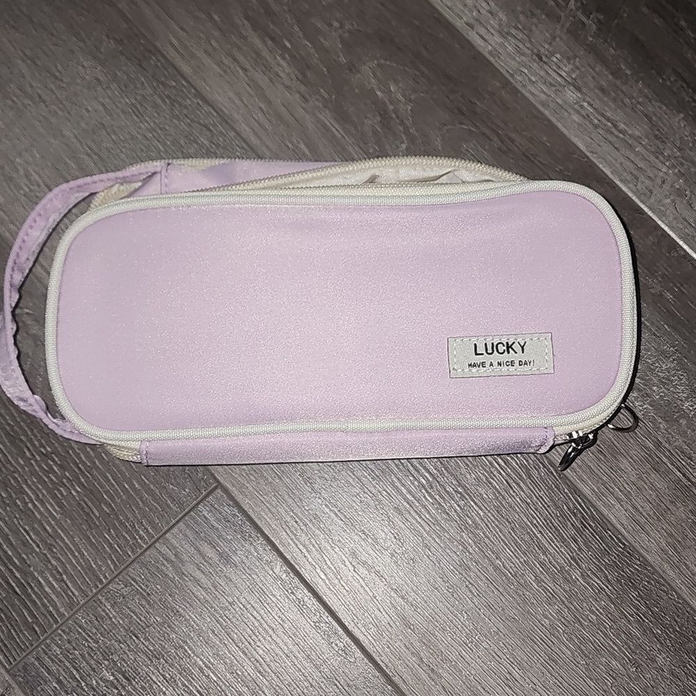 Purple Aesthetic Pencil Pouch or Cosmetic Bag - Picture 3 of 5